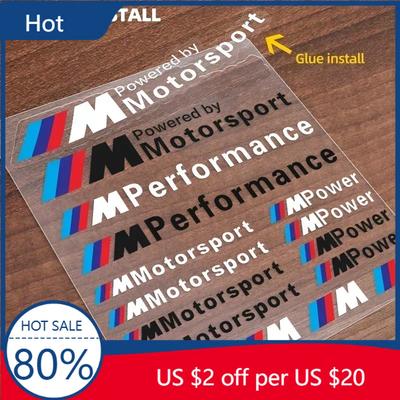 MRSLP1 New 2025 E90 For M X3 X5 X6 1set Car Badge Sticker Car Decoration Decal For Bmw M Performance Power X1 X3 X5 X6 E84 E8