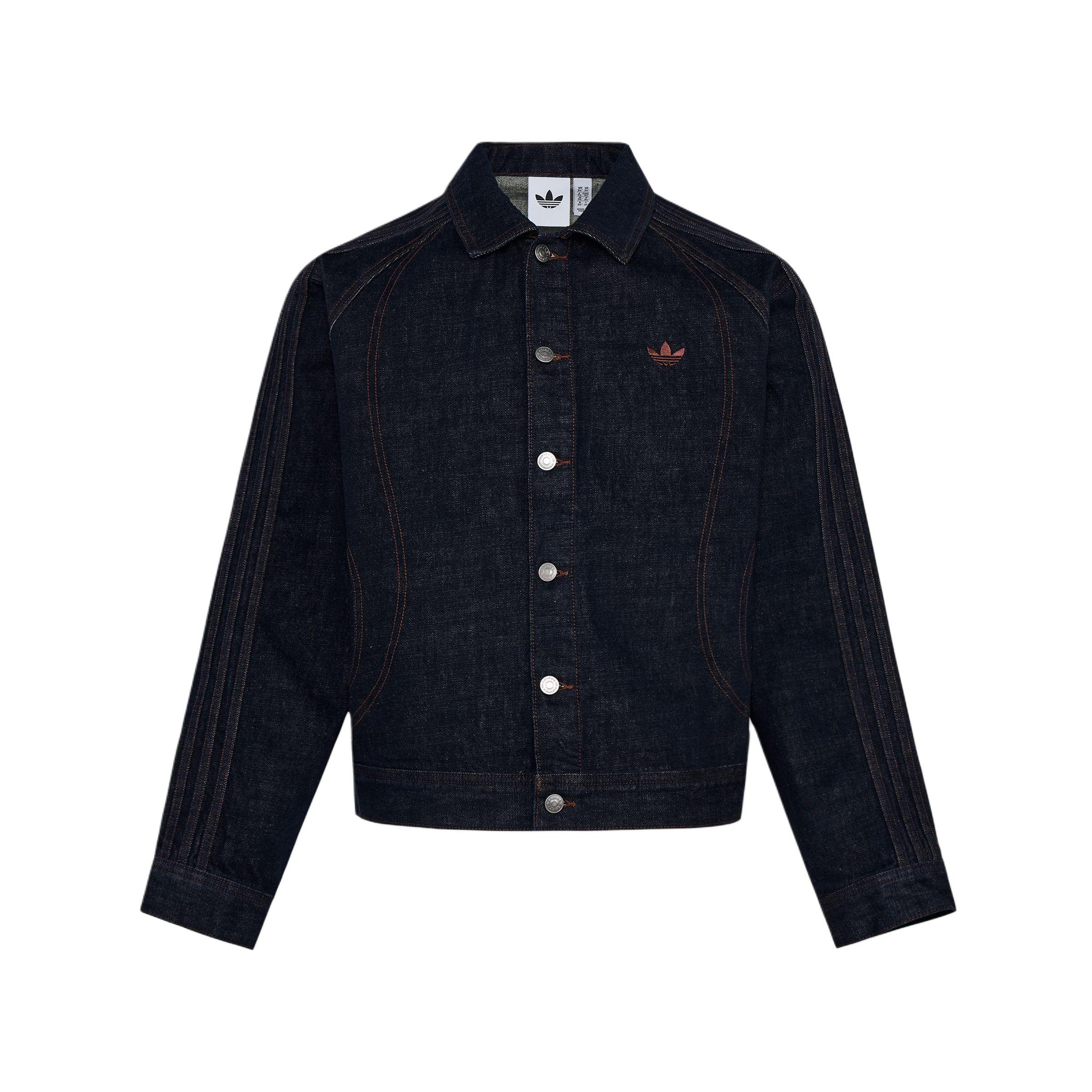 

Adidas Originals Denim Casual Cotton Sports Polo Long Sleeve Jacket Men jackets KT6338 XS