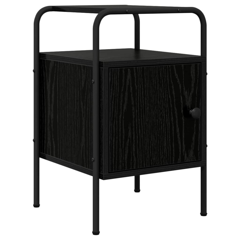 Nightstand Black Oak 35 x 36.5 x 56 cm Engineered Wood
