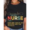 Women's Cotton Nurse Tshirt, Summer Party Attire, Casual Attire, Playful Design, Comfortable Tee European Size