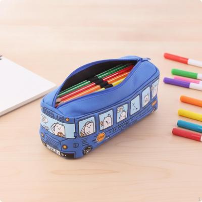 School Bus Pencil Case Cute Stationery Organizer Compact for Children