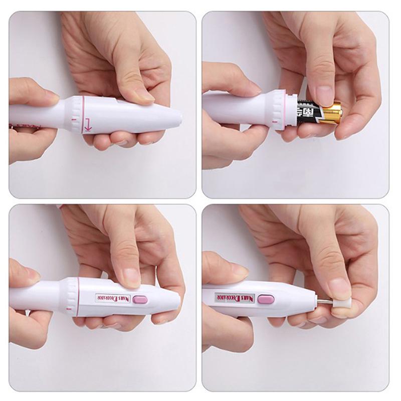 Neglepoleringsmaskine Elektrisk Manicure Boremaskine Pedicure Gel Polish Fil