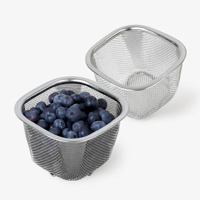 Wiedergeboren. J 304 Edelstahl Mini Quadratisches Sieb 2er Set / Quadratisches Edelstahl Siebset Gemüsesieb