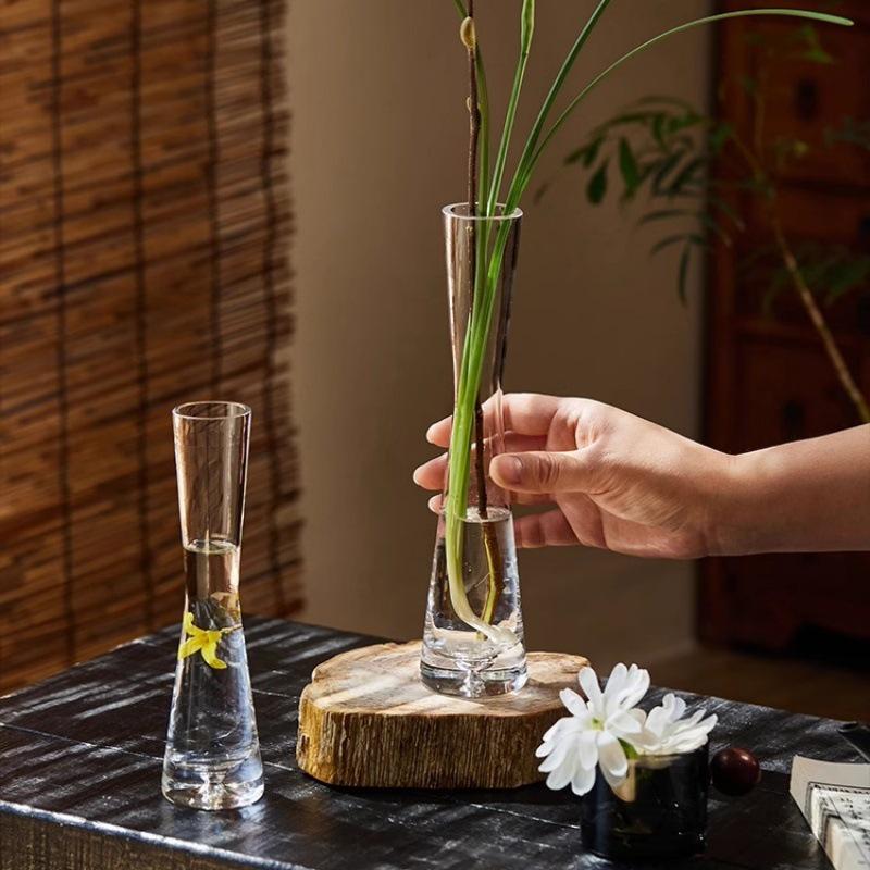 Ins Style Mini Glass Vase for Fresh Flowers - Perfect for Living Room or Hotel Decor