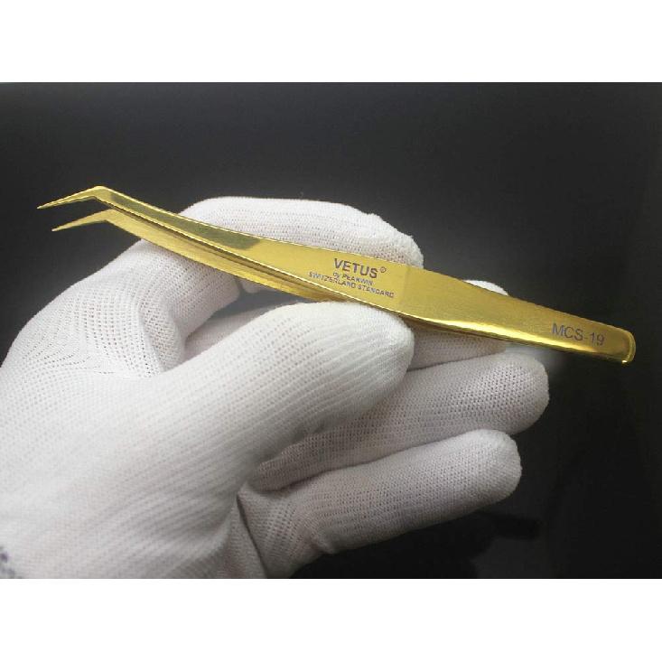 Vetus MCS Makeups Tweezers for Beauty Eyelashes Grip Picking Selection Works (MCS-19)