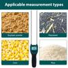 Hay Moisture Meter Hay Bale Moisture Tester Dual-rod Sensor LCD Backlit Display Voice Broadcast