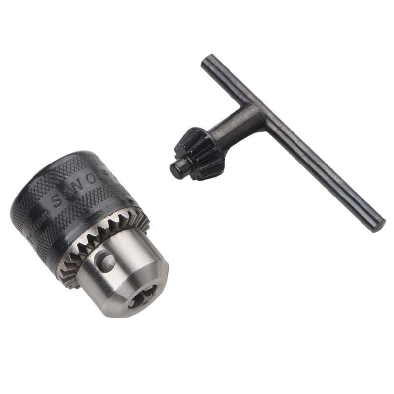 5-Piece Drill Chuck Set with Square/Round Shank, Hammer Impact Extension Rod, Power Tool Accessories, and 6-Head Wrench Conversion.