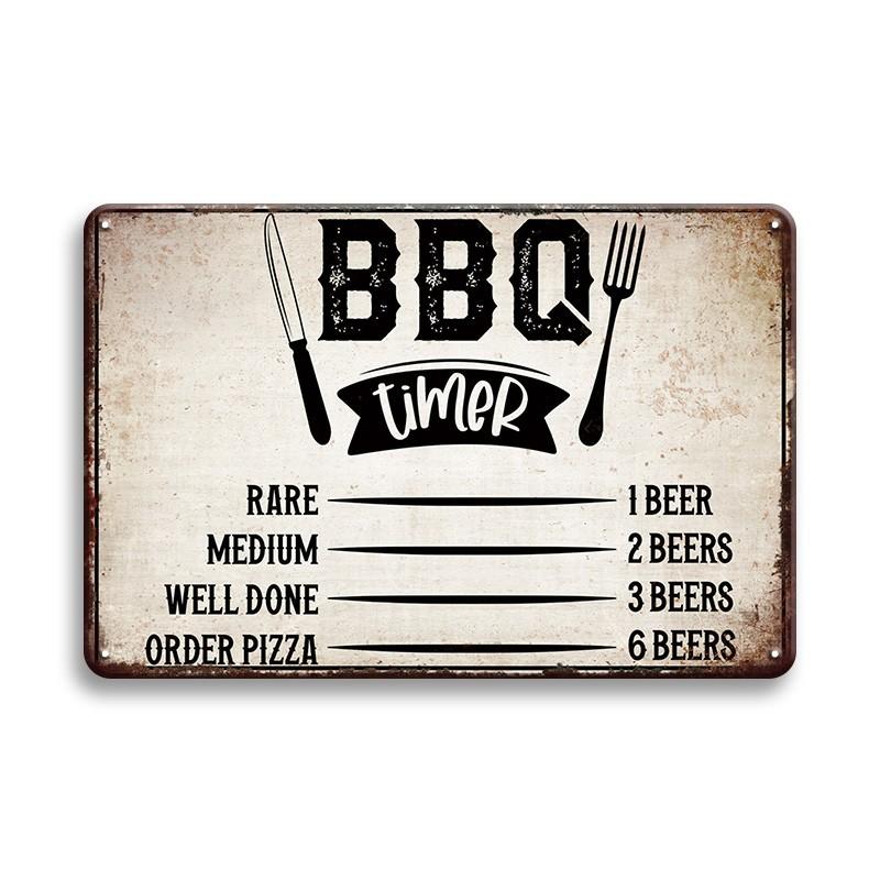 Hot Dog Fresh Hamburgers Metal Tin Signs BBQ Vintage Posters Home Kitchen Wall Decor Iron Plate Painting Fast Food Shop Plaques