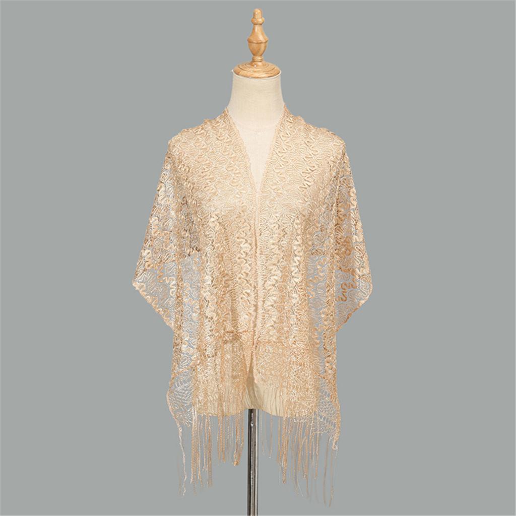 Delicate Laces Shawl Beach Vacation Shawl Versatiles Laces Elegant Women Shawl for Evening Parties and Celebrations
