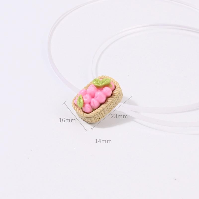 Yiwu Wintop Kawaii Style 3d Simulation Mixture Fruit Basket Design Flat Back Resin Cabochons for Diy Kit