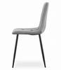 KARA Chair - Light Gray Velvet / Black Legs X 2