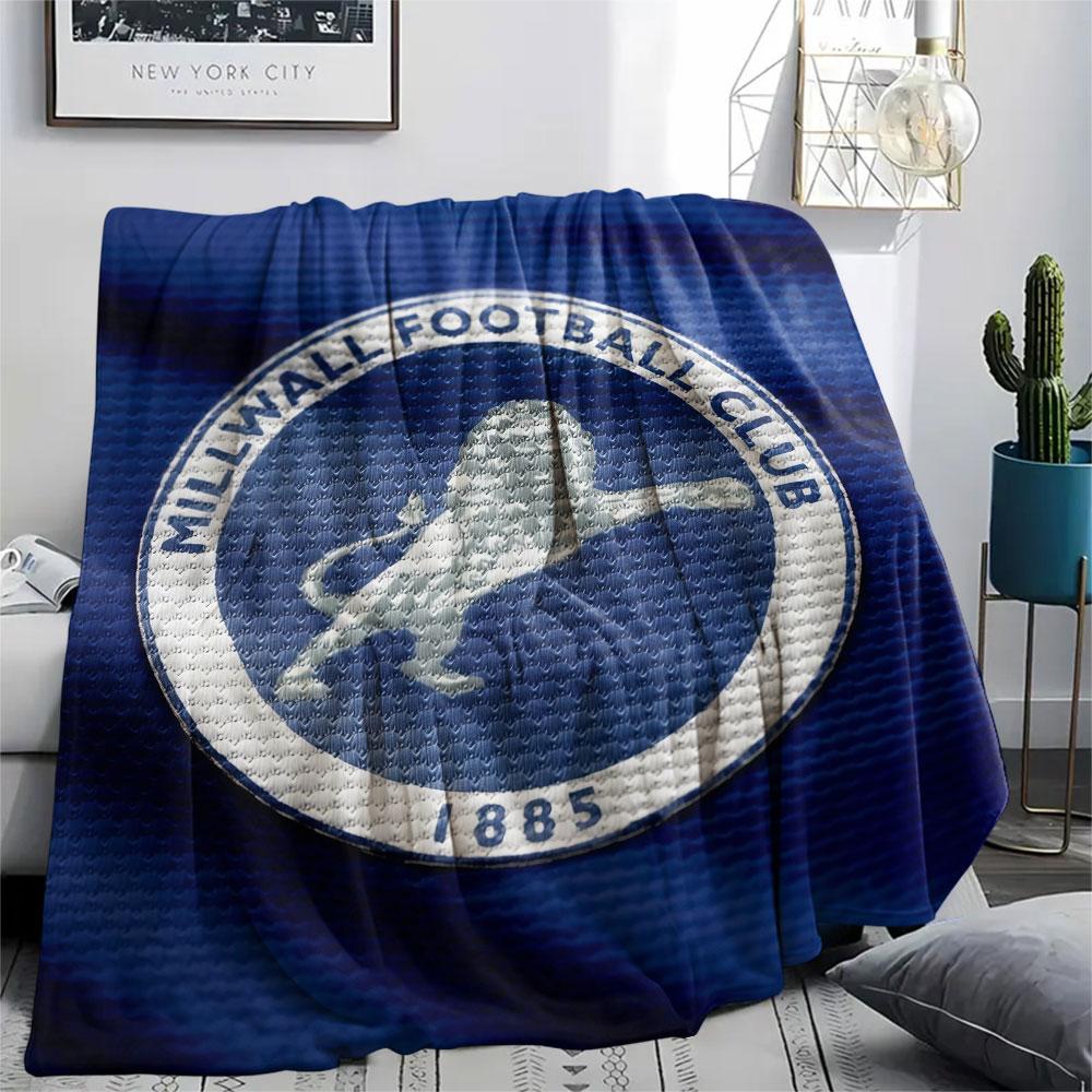 Millwall FC Printed Flannel Blanket, soft throw for bedroom sofa, washable, Christmas present, great gift.
