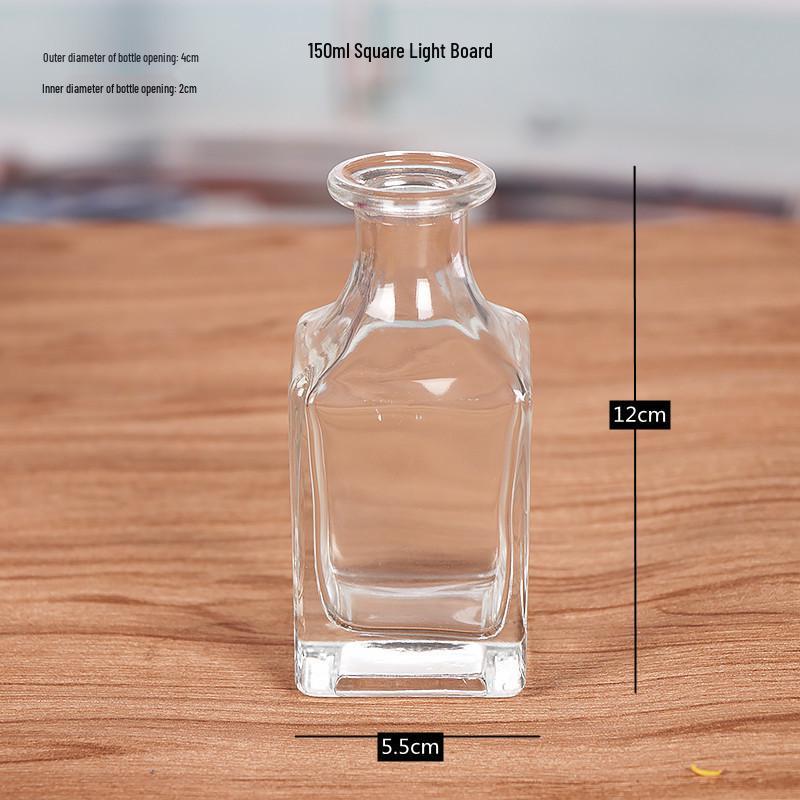 Retro Embossed Transparent Glass Vase: French-Inspired Luxury Home Decor for Living Room