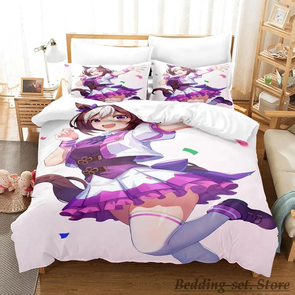 Pretty Derby Bedding Set Single Twin Full Queen King Size Bed Set Adult Kid Bedroom Duvetcover Sets Anime parure de lit Bed
