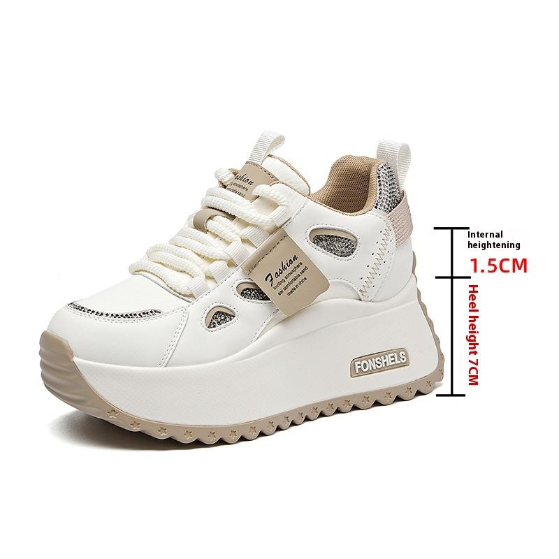 

Женские туфли на платформе 8 см в стиле Форреста Гампа, осенне-зимние, на толстой подошве, повседневные, универсальные, спортивные, универсальные кроссовки «папины» 40 абрикосовый