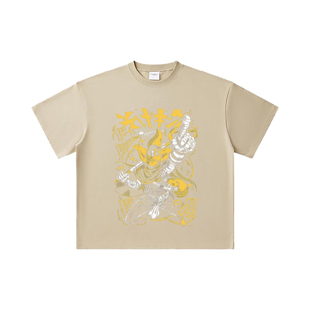 260 GSM Double Yarn 32 Count 100% Cotton One Piece V77 Sogeking Print Unisex Heavy Cotton T Shirt