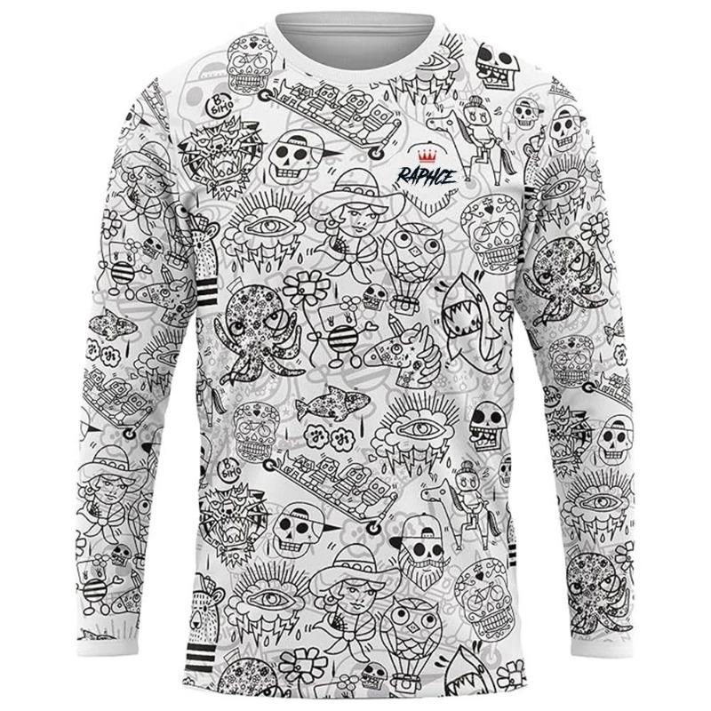 Cartoon Deer Pattern Long-Sleeve T-Shirt Casual Comfortable Daily Wear Fashion Top For Teens Students Unisex Loose Fit