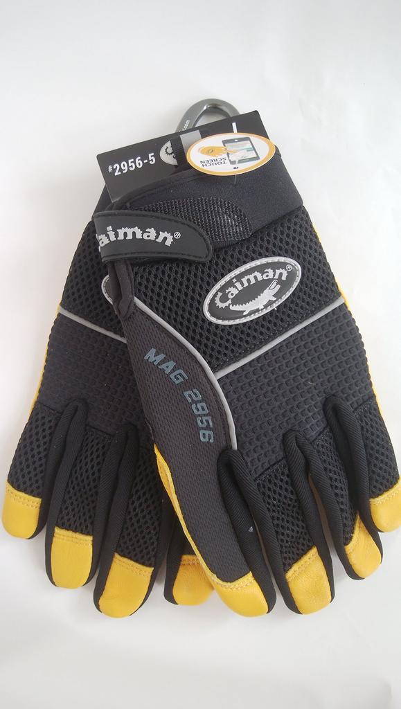 Caiman Leather Work Gloves Pig Leather (Mechanic/Multi-Activity) (Small)