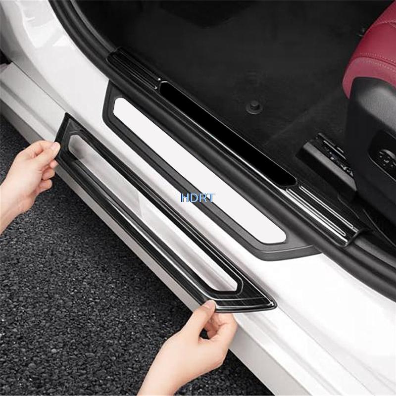 Accessories Door Sill Scuff Plate Cover Welcome Pedal Threshold Guard Protector Decoration Sticker For BMW 5 Series G60 2024 +