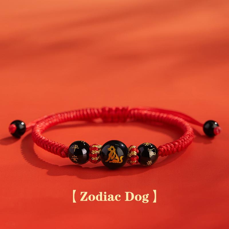 Chinese Style Zodiac Red Rope Braided Bracelet For Men Women Simple  Year Lucky Bracelet Amulet Jewelry Accessories Gifts