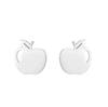 Christmas Eve Stainless Steel Apple Ear Studs for Women - European & American Style