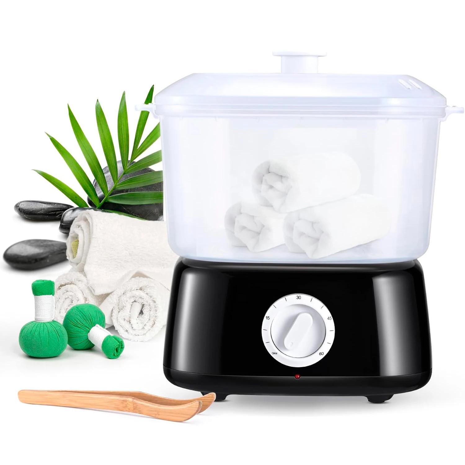 

Електричний підігрівач для гарячих рушників, пароварка, швидке нагрівання 202 °F, нагрівач рушників, салонна дезінфекція, спа-інструмент, перукарський, для домашнього використання, 110 В, 220 В UK Plug білий