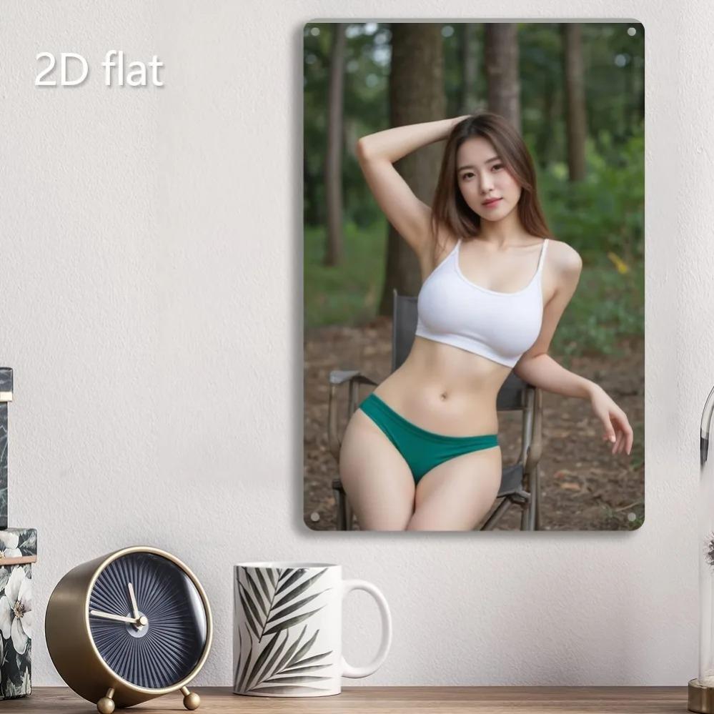 Vintage Metal Tin Sign Wall Decor - Outdoor Indoor Rustic Tin Art for Garden Patio Bar 20x30cm