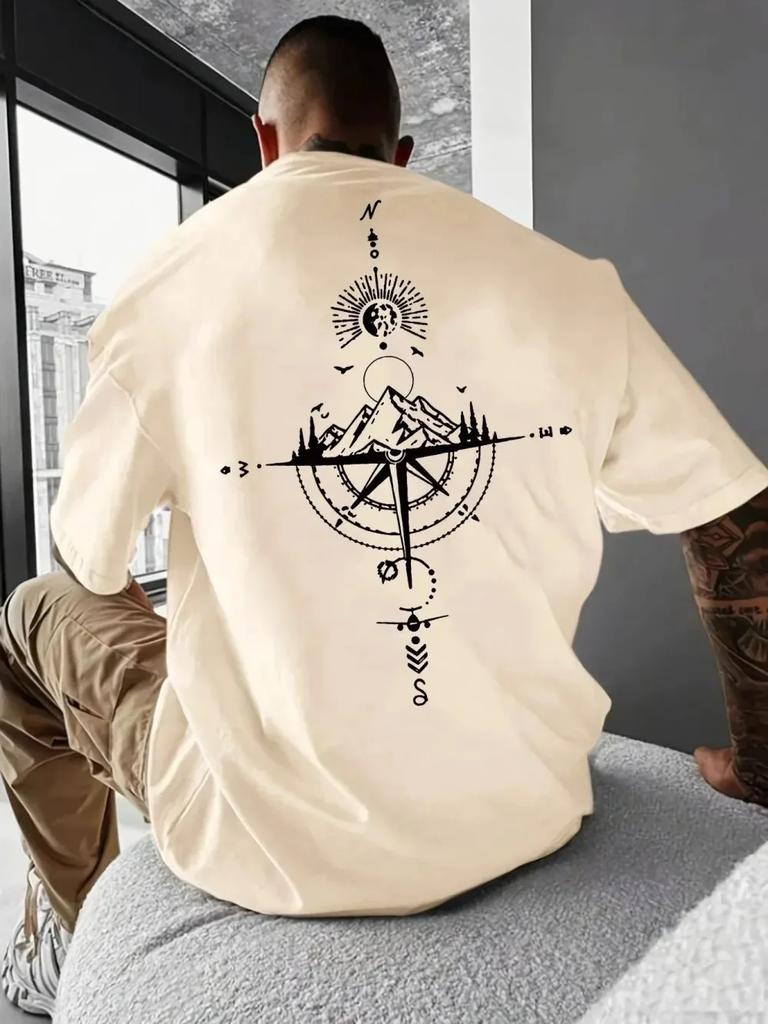 Summer Harajuku Retro Compass 3d Print Breatha Quickdry Unisexs Largesized Tshirt Outdoors Leisure Sports Parentchild Clothing