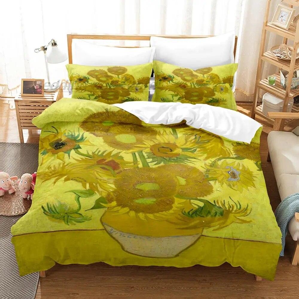 

Комплект постільної білизни Van Gogh Single Twin Full Queen King Size Bed Set Adult Kid Bedroom Duvetcover Sets 3D retro classic 2022 AU Queen(210x210cm)