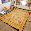 15 Sizes Retro Treasure Map Area Rug Carpet for Living Room Bedroom Children Play Mat Sofa Chair Home Decor Non-slip Floor Mat