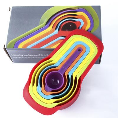 6 Pezzi Scatola Colorata Cucchiaio Misurino in Plastica Colorata, Misurino con Cucchiaio Misurino Graduato, Strumento per la Cottura
