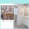 Peva Waterproof Bathroom Curtain Animal Pattern Long Giraffe Zebra For Toilet Decor