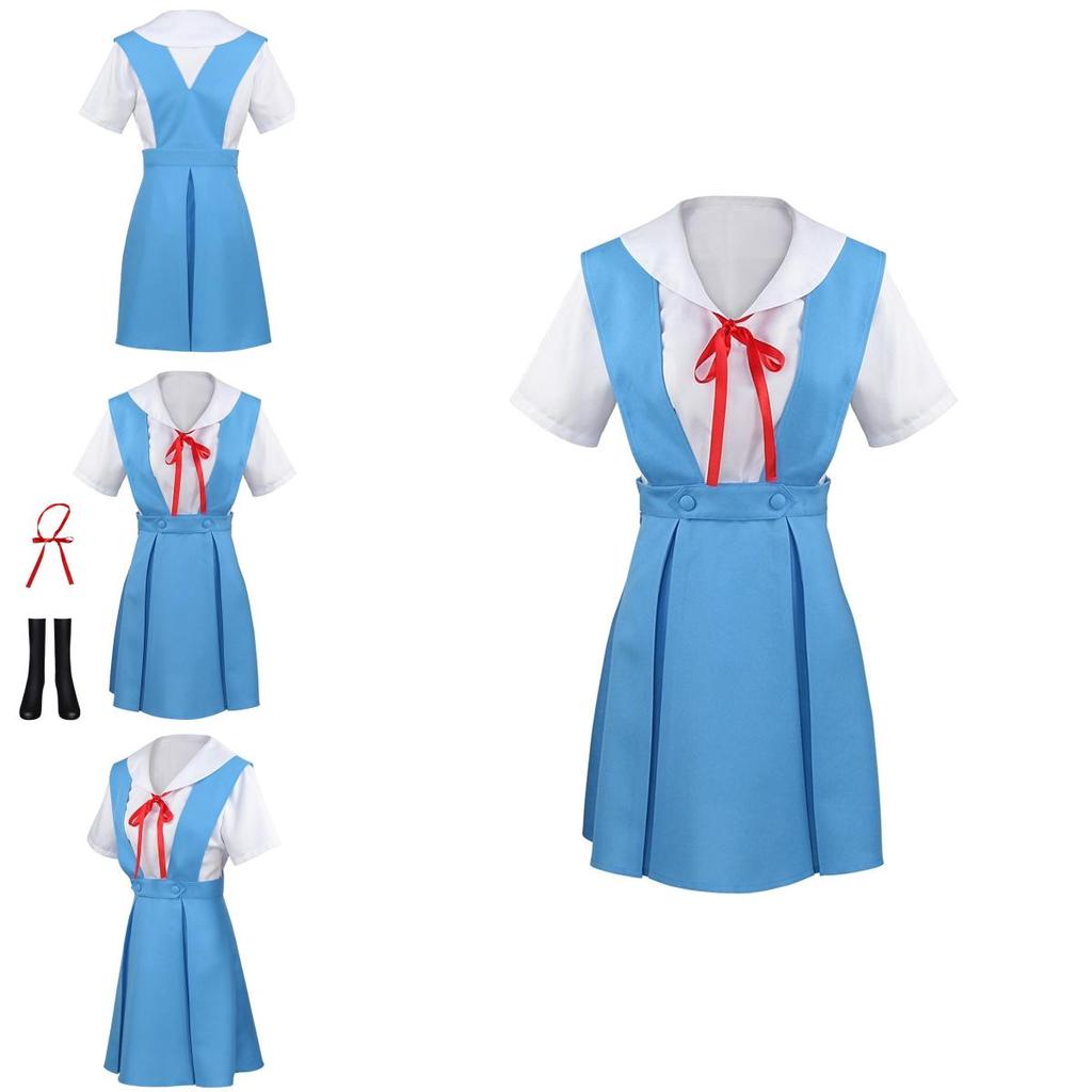 Gk-o Anime Ayanami Rei Asuka Langley Sohryu School Uniform Cosplay Costume Polyester Material Authentic To Character Look