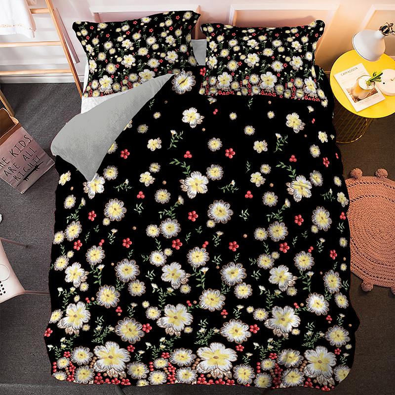 Цветочный узор пододеяльник комплект наволочек постельное белье комплекты Twin/Queen/King — фото 11