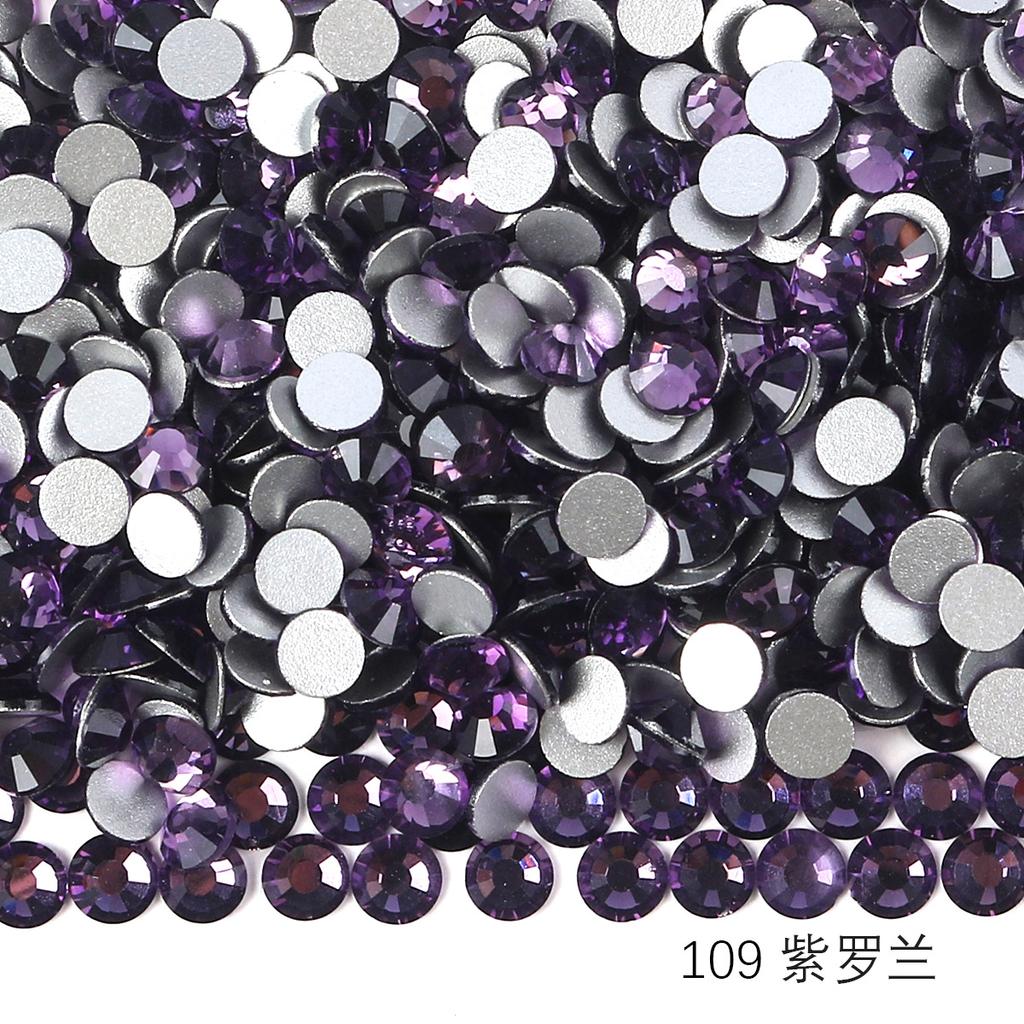 Verre Rond Strass Manucure DIY Diamant Bijoux, Accessoires Coque Téléphone Portable Autocollant Strass, Verre Cristal Fond Plat Strass Imitation Diamant