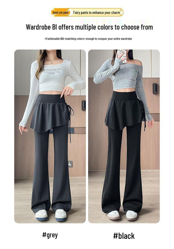 High-Waist Shark Micro-Flare Yogahose für Damen - Schlankmachende, Po-Hebende Sportbekleidung für Frühjahr/Herbst 2026