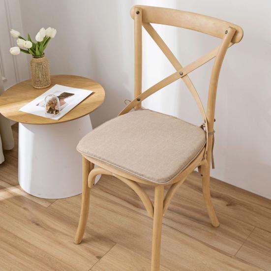 Cuscino in spugna memory foam con doppio design antiscivolo, spesso, staccabile, lavabile, a forma di zoccolo di cavallo, per sedia da ufficio, colore unito, per sala da pranzo