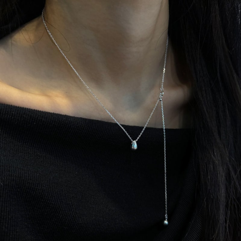 MARQUEMENT silver drop dew necklace