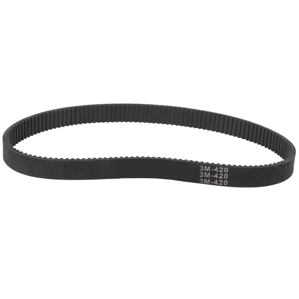 Rubber Driving Belt Bands Accessory 3 m‑420 for Electromobile Scooter Electric Bike Black