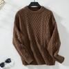 Women Chunky Cable Knit Oversized Pullover Sweater Crew Neck Long Sleeve Solid Color Casual Woven Tops Fall
