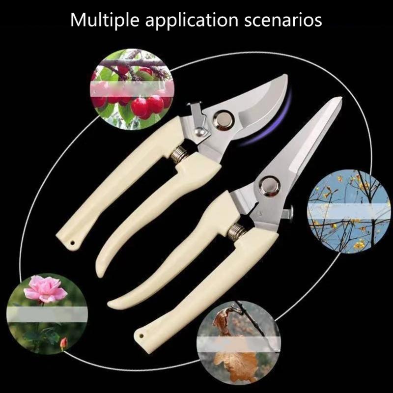 Carbon Steel Pruning Picking Gardening Shears Nonslip Handle For Deadheading & Shaping Flowers Or Fruits Easy Harvesting