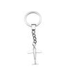 Ornate Gear Keychain Antique Style Punk Pendant Key Holder 30mm Ring