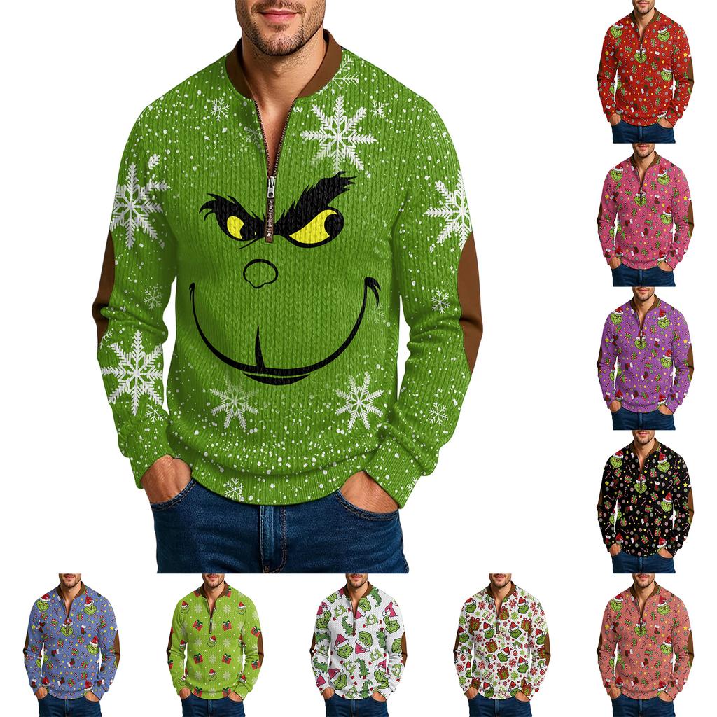 Men'S Outdoor Zipper Long Sleeved Sportswear Casual Sweatshirt