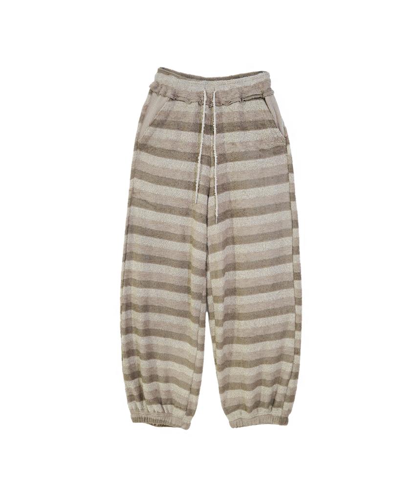 SOMSOC Tage Stripe Terry Pants_Beige