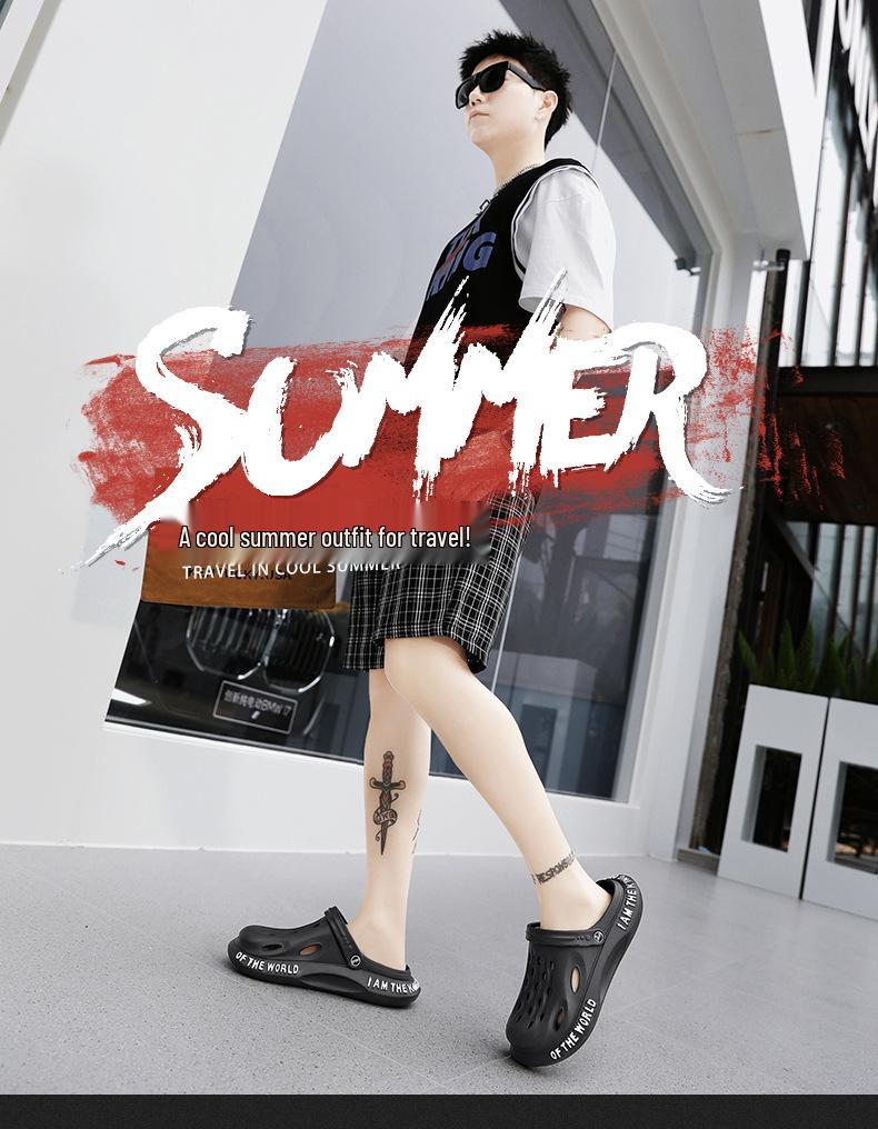 Chaussures de Jardin Noix de Coco à Bout Fermé pour Homme – Semelle Souple, Respirantes, Sandales et Pantoufles Tendance Tout-Allant pour la Plage.