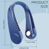 Portable Neck Fans Mini LED Digital Display Bladeless Fan 1200mAh USB Rechargeable Hands Free Cooling Fan with 5 Wind Speed