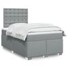 Exclusive House - Bed Slat Base with Mattress Light Grey 120x200cm Fabric