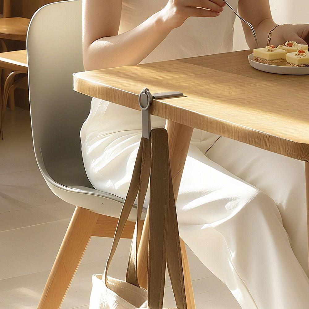 Mini Desk Edge Backpack Hanger Zinc Zinc Zinc Alloy Hanging Handbag Stand Desk Mount Hook  Home Use