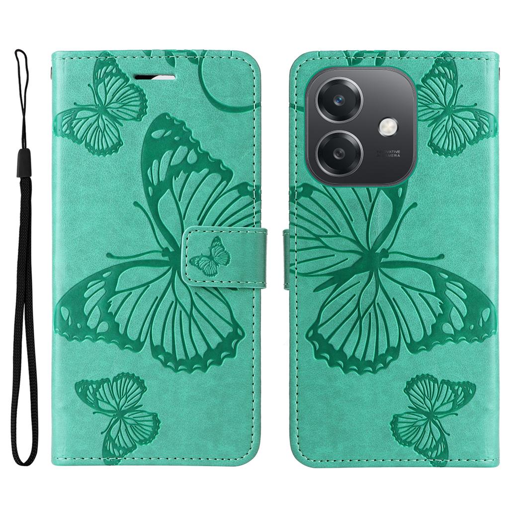 For Oppo A5x 5G/A3x 4G/5G (India)/A3 4G/5G/A60 5G/A40 4G/A40M 4G Wallet Case Floral Butterfly Imprinted Leather Phone Cover