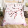 Cherry Blossoms Duvet Cover King for Women Ink Painting Black White Comforter Cover Romantic Theme Bedding Set with 2 Pillowcase